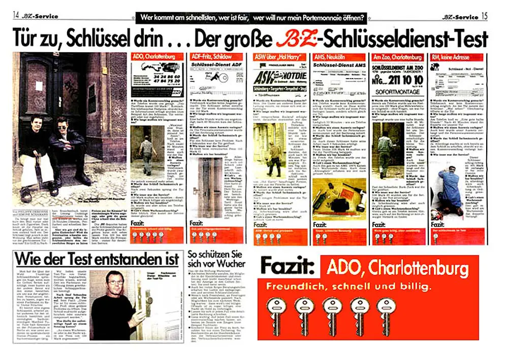 BZ Schlüsseldienst-Test